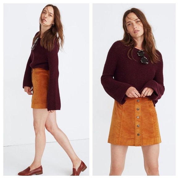 Madewell Dresses & Skirts - MADEWELL | Velveteen A-Line Mini Skirt | 4